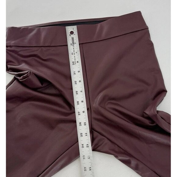 NWOT A New Day Faux Leather Burgundy Pull On Leggings Biker Rock Size M Grunge - Picture 7 of 8